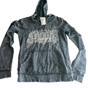A Fine Mess Stonewashed Black Hoodie “Fath” Size L